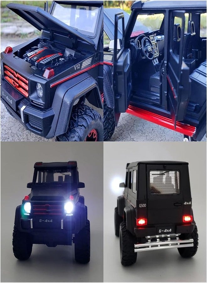 MIRTONICS سيارة لعبة ميرتونيكس AMG G63 4X4 بمقياس 1:24 للأطفال، مصنوعة من المعدن المصبوب، نموذج سيارة قابل للفتح مع إضاءة وصوت، تعمل بتقنية السحب للخلف - Image 5
